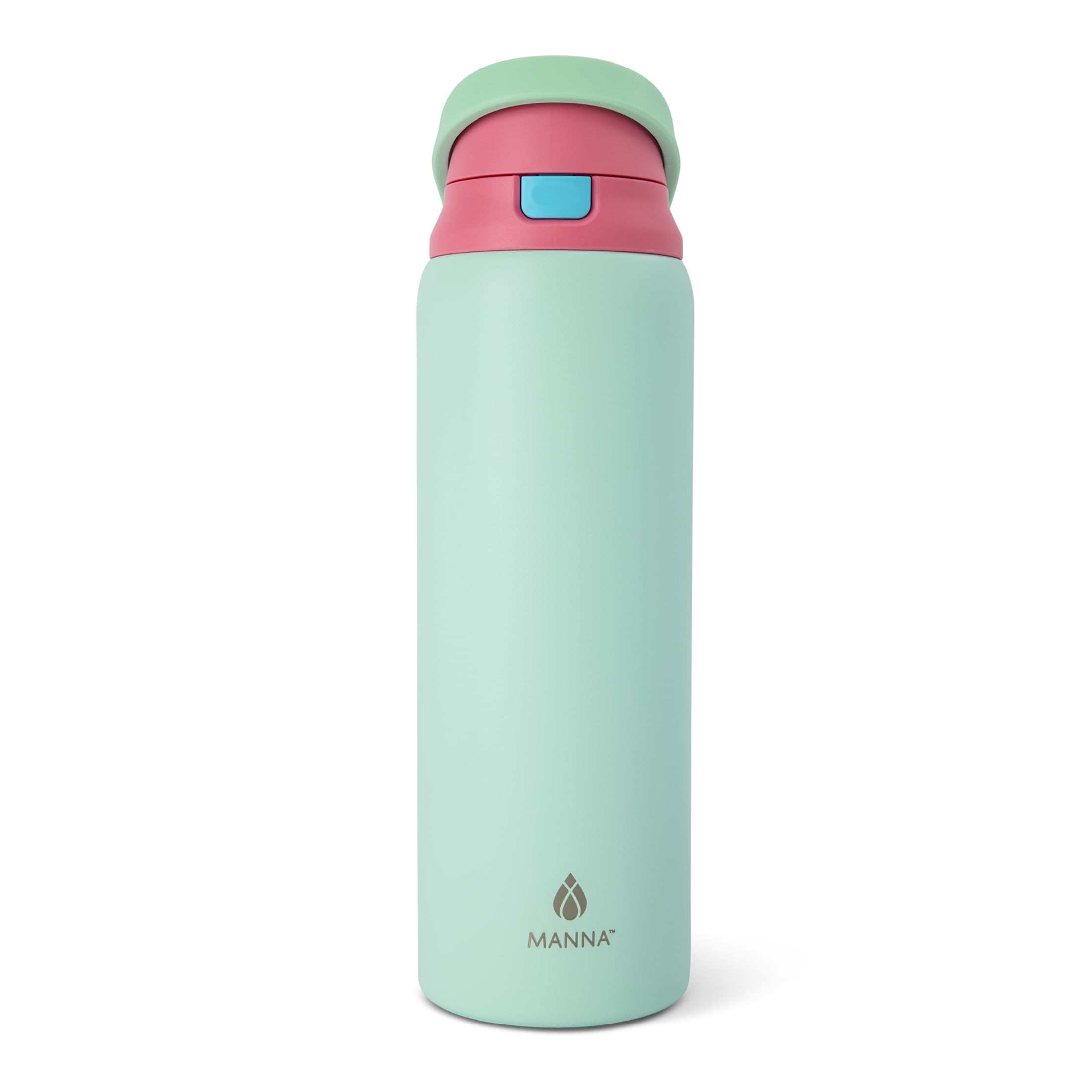 Manna Hydra Stainless Steel Insulated Water Bottle with 2-in-1 Lid - 32 Oz - ICY Quartz