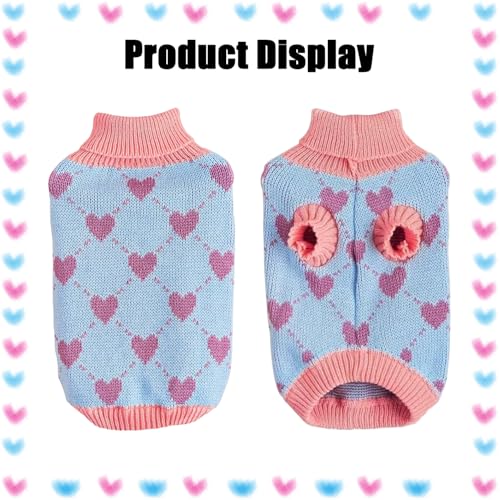 Hundepullover, Hund Rollkragenpullover Strickpullover, Winter Warmer H-undepullover, Hun-depullover Kleine Hunde, Weihnachten Hund Pullover, Haustier Pullover Rollkragen, für Kleine Hunde und Katzen