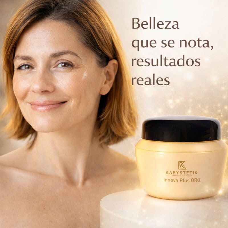 Inova Plus Oro profesional crema facial hidratante que aporta luminosidad para piel seca o apagada en rutina diaria