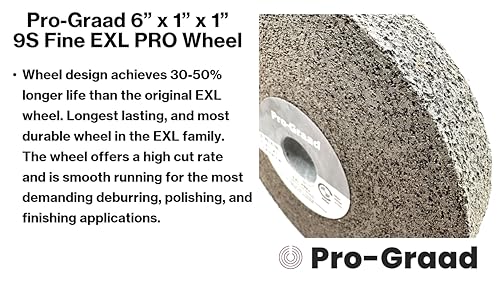 exl pro convolute deburring polishing wheel - 634 x 134 x 134 9s fine silicon carbide - professional grade - metal deburring finishing and polishing wheel - 94905-1 pack