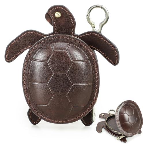 CONTACTS Full Grain Leather Bag Charm Purse Charms for Handbag, Turtle