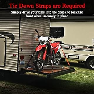 WOWTK 6.5" Removable Dirt Bike Wheel Chock w/Mount Kit,6 1/2 in. wide Motorcycle Trailer Locking Wheel Chock Tire Holder,Pack of 2