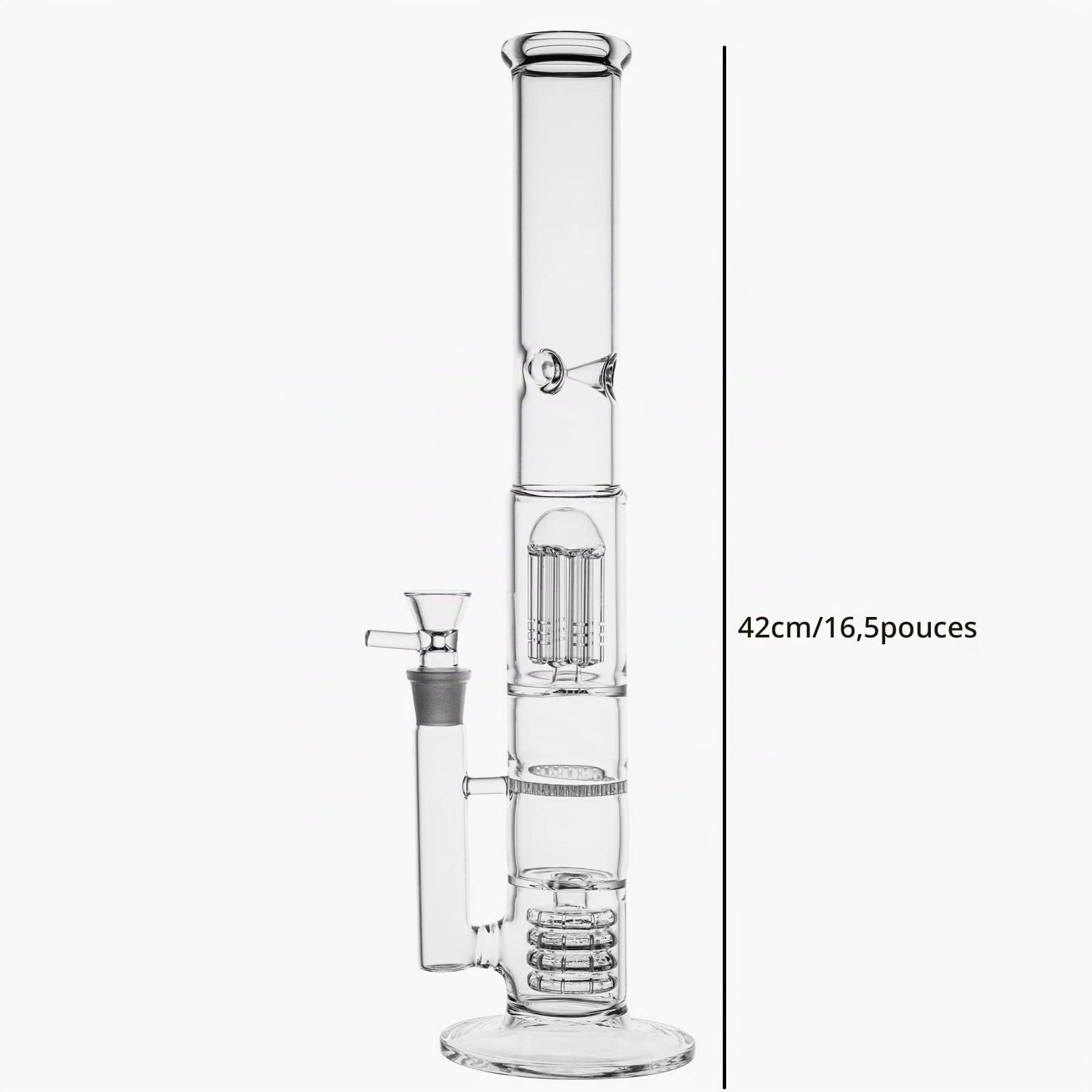 narguilé bong nouveau 17 "grand verre d'eau bong 3 gros perc clair des narguilés pétrolier commun avec 18 mm (clair)