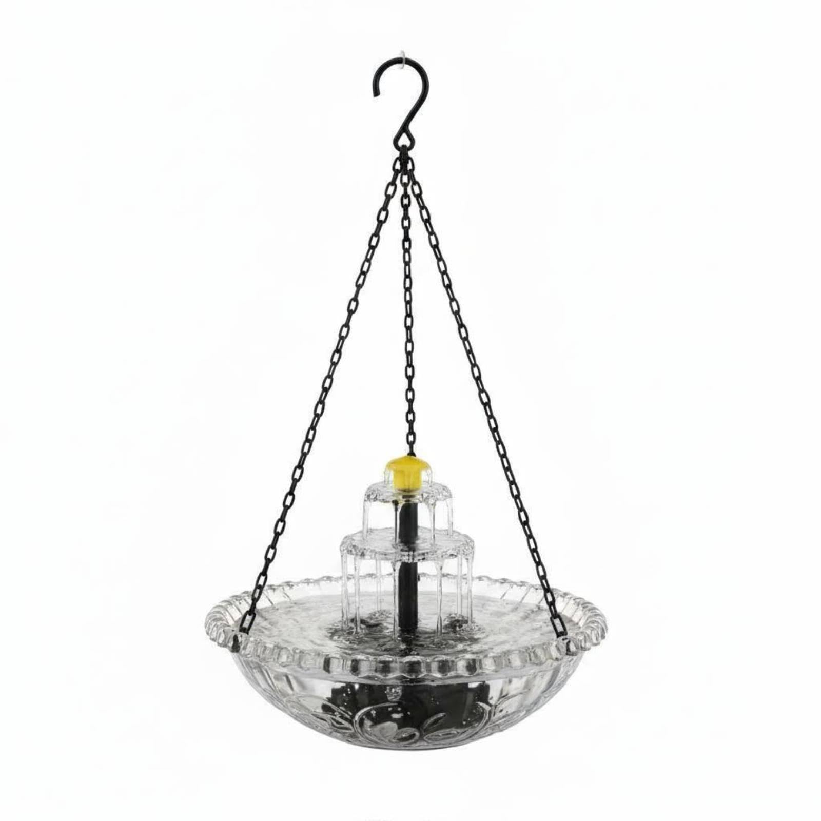 Solar Bird Bath Water Feature Cascading Water Stream Hanging Bird Bath Water Feature No Wiring Garden Decor for Outdoor, Patio Gray|Home & Garden|Yard, Garden & Outdoor Living-image-47