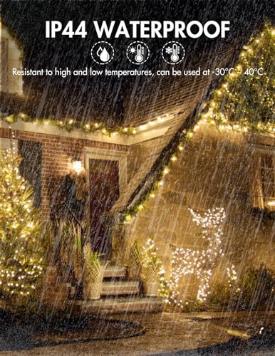 BESCOST Catena Luminosa Esterno 100M 1000Led,Luci da Esterno Impermeabile IP65 Stringa Luci Led con Telecomando Lucine Led 8 Modalità per Giardino Balcone Matrimonio Natale Festa Bianco Caldo