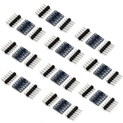 HiLetgo 10pcs 4 Channels IIC I2C Logic Level Converter Bi-Directional 3.3V-5V Shifter Module for Arduino