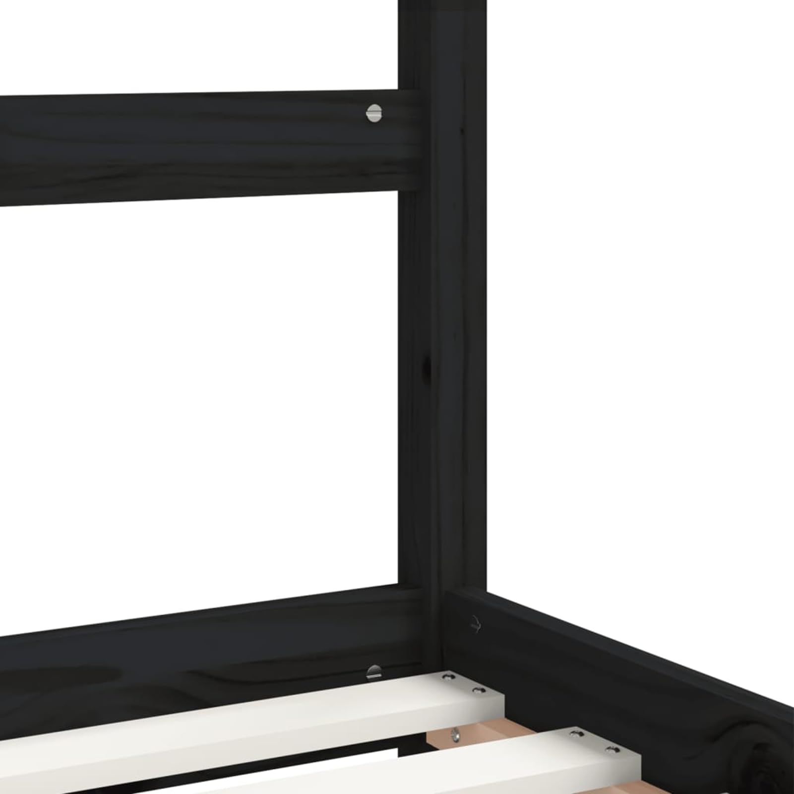Holz Kinderbett Hausform Schwarz 205,5x95,5x136cm für Kinder ab 4 Jahren Model834569