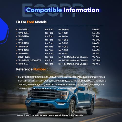 Image of ECCPP AC Compressor for Ford for F-150 for F-250 for F-350 for F-53 Motorhome 4.9L 7.5L 1990-1995 AC Compressor with Clutch