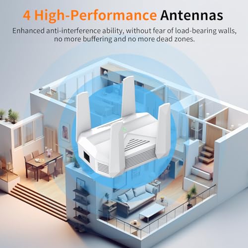 image for HMTYQNB 2025 AC2100 WiFi Extender - WiFi Extender Signal Booster with 