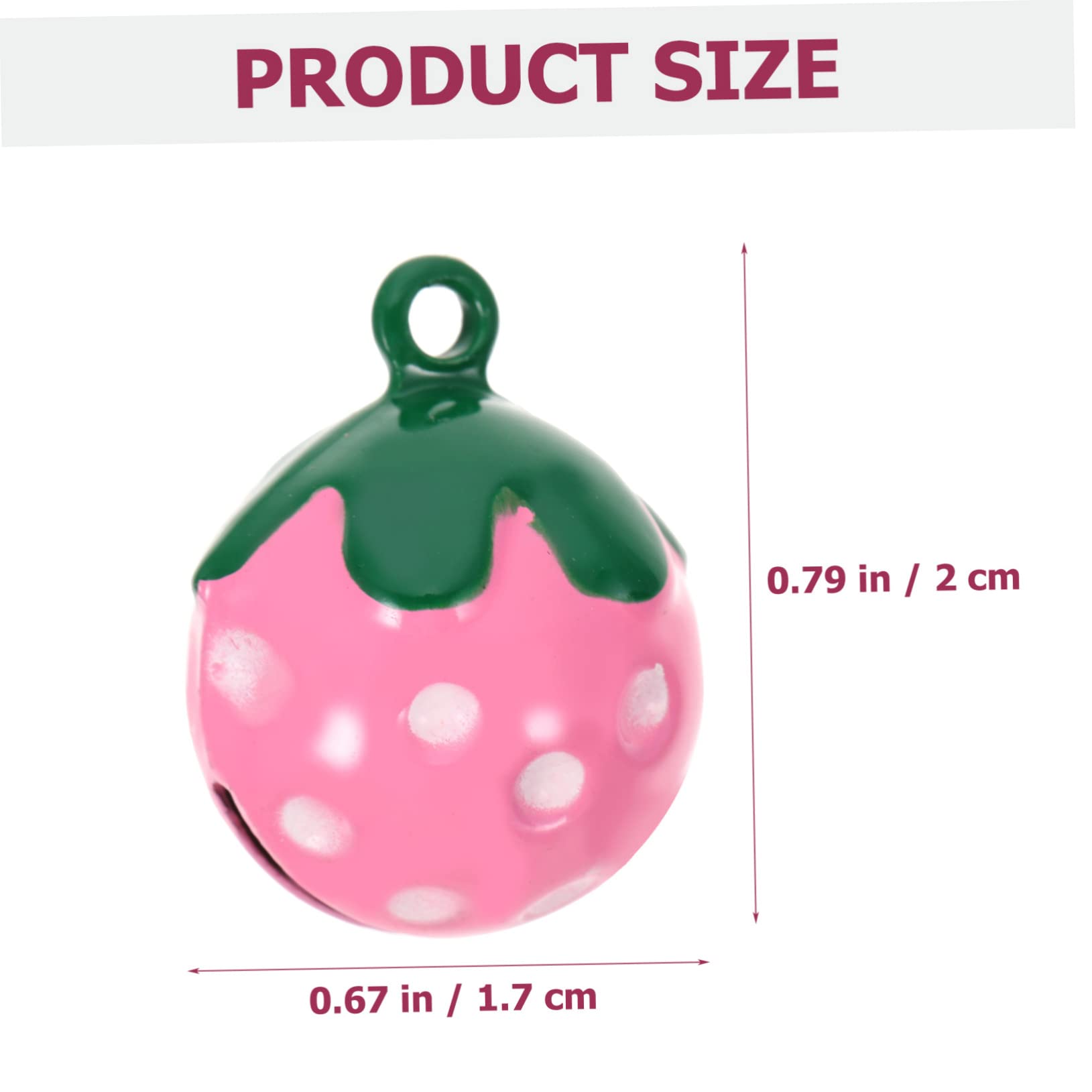 Mikikit Strawberry Bell Pendant for Dogs 10pcs Mini Bells for Collar and Crafts