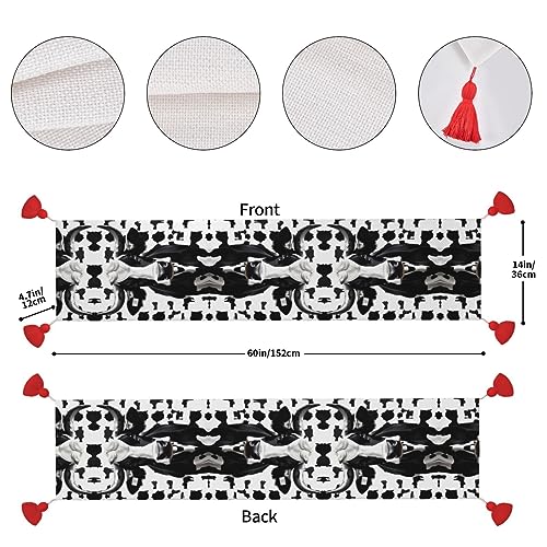Chemin de table de Noël imprimé vache, l'idée cadeau déco originale