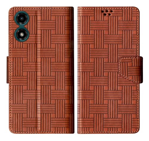 SBMS Flip Cover for Motorola Moto G04 / Motorola G04s Back Cover Case with Magnatic Closure | Inbuilt Stand | Card & Money Pocket (Mat Tan)