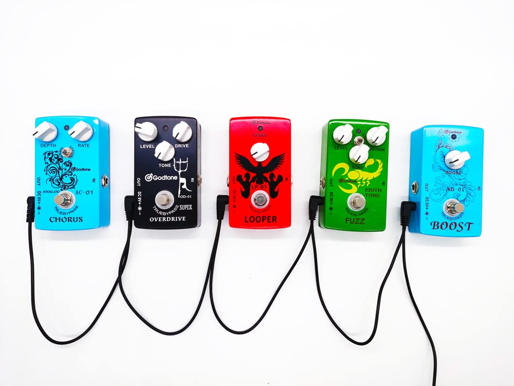 9V DC 1A 1000mA Gitarrenpedal Power Adapter 5-Wege Daisy Chain Cables für Gitarren-Effektpedale