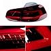 HCMOTIONZ Tail Light Assembly for VW Golf Mk6 Golf 6 MK6 GTI GTD R TSI 2008-2013 with Start-up Animation Sequential Turn Signals/LED Brake Reverse Light Passenger & Driver Side