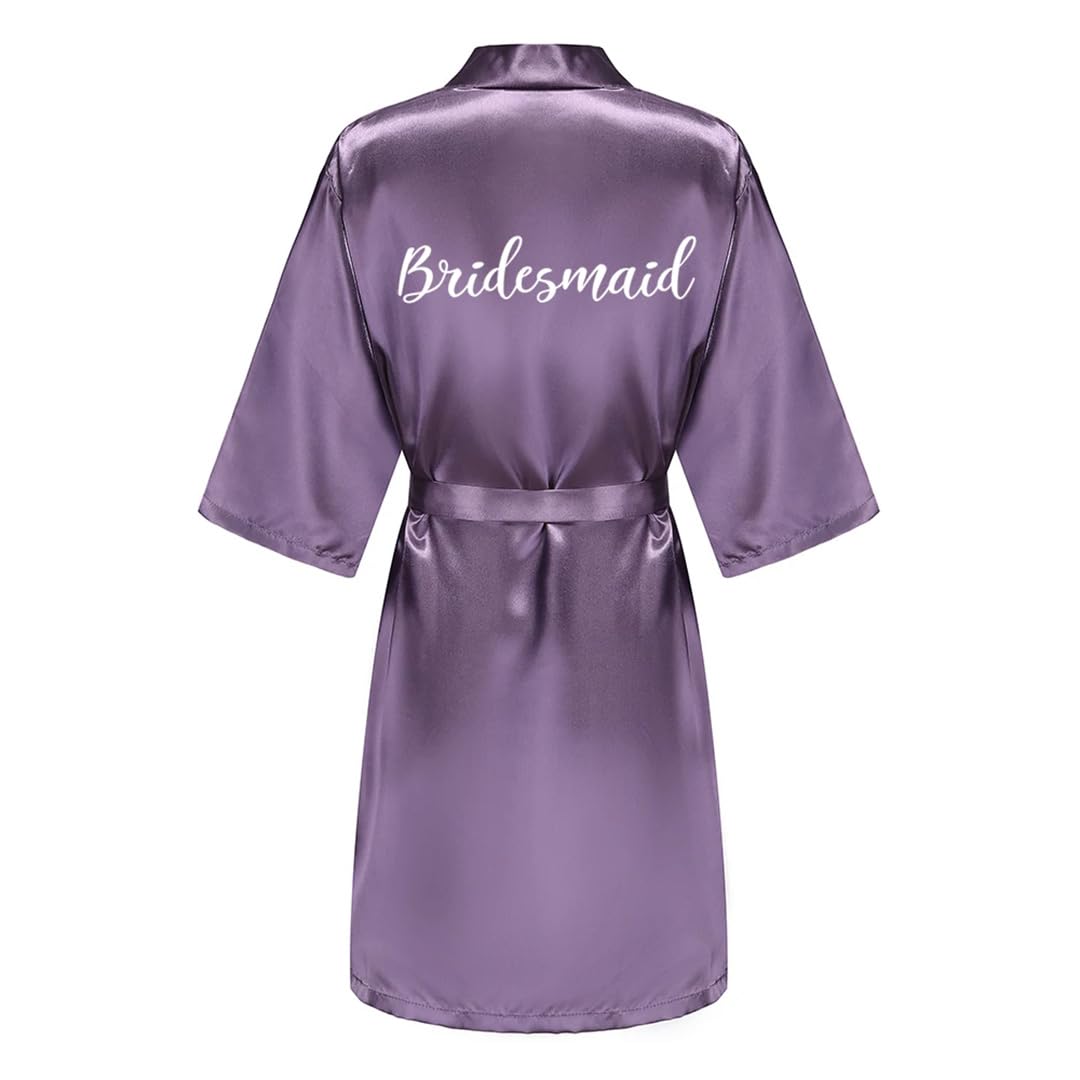 Yeuyyben Accappatoio Sposa Raso-Seta Robe Donne Festa Nuziale Sorella Squadra Madre Doccia Damigella D'onore