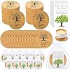 25 sets family reunion favors include a family is a circle of love cork coaster absorbent cork mat with cards and organza gift bags for reunion gathering party gift  urban country home decor