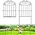 ADAVIN 10 Panels Collapsible Garden Fence Animal Barrier Fence,11ft(L) x 24in(H) Black Rustproof Metal Wire Panel Border for Dogs Rabbits, Flower Edging for Landscape Patio Yard Outdoor Decor, Arched