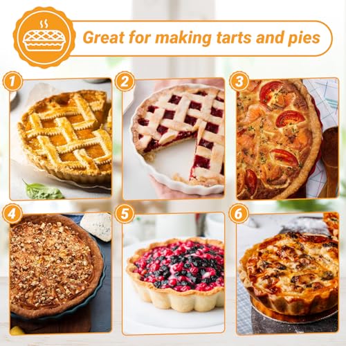 Beasea Taartpan 25 cm met verwijderbare bodem, niet-stick quiche pan taart shell gecanneleerde rand taart pan, losse basis koolstofstaal ronde kookpan voor bakken - Afbeelding 6