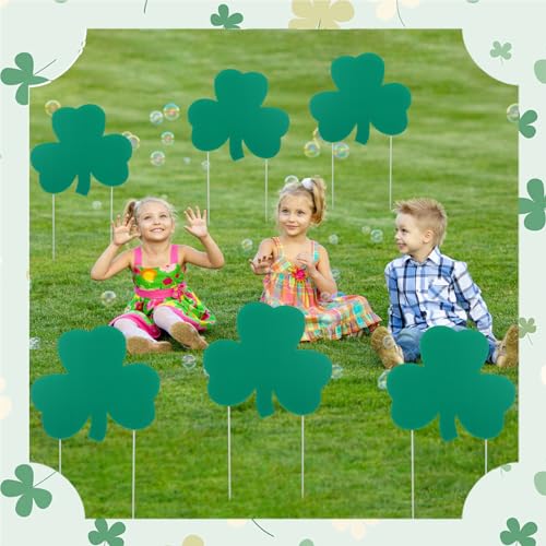 Panneaux trèfle Saint-Patrick Yuntau avec 60 piquets de fixation extérieurs