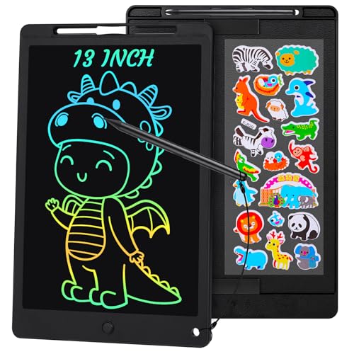 Damcyer Tableta Escritura LCD Color 13 Pulgadas, Tablet Escritura Niños, Pizarra Digital con Botón...
