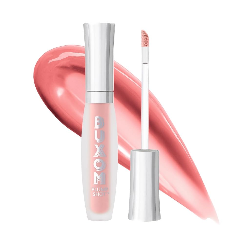 Buxom Plump Shot Peptide-Infused Lip Serum, Lip Plumping Gloss, Formulated with Advanced Peptides, Hyaluronic Acid, Avocado & Jojoba Oil