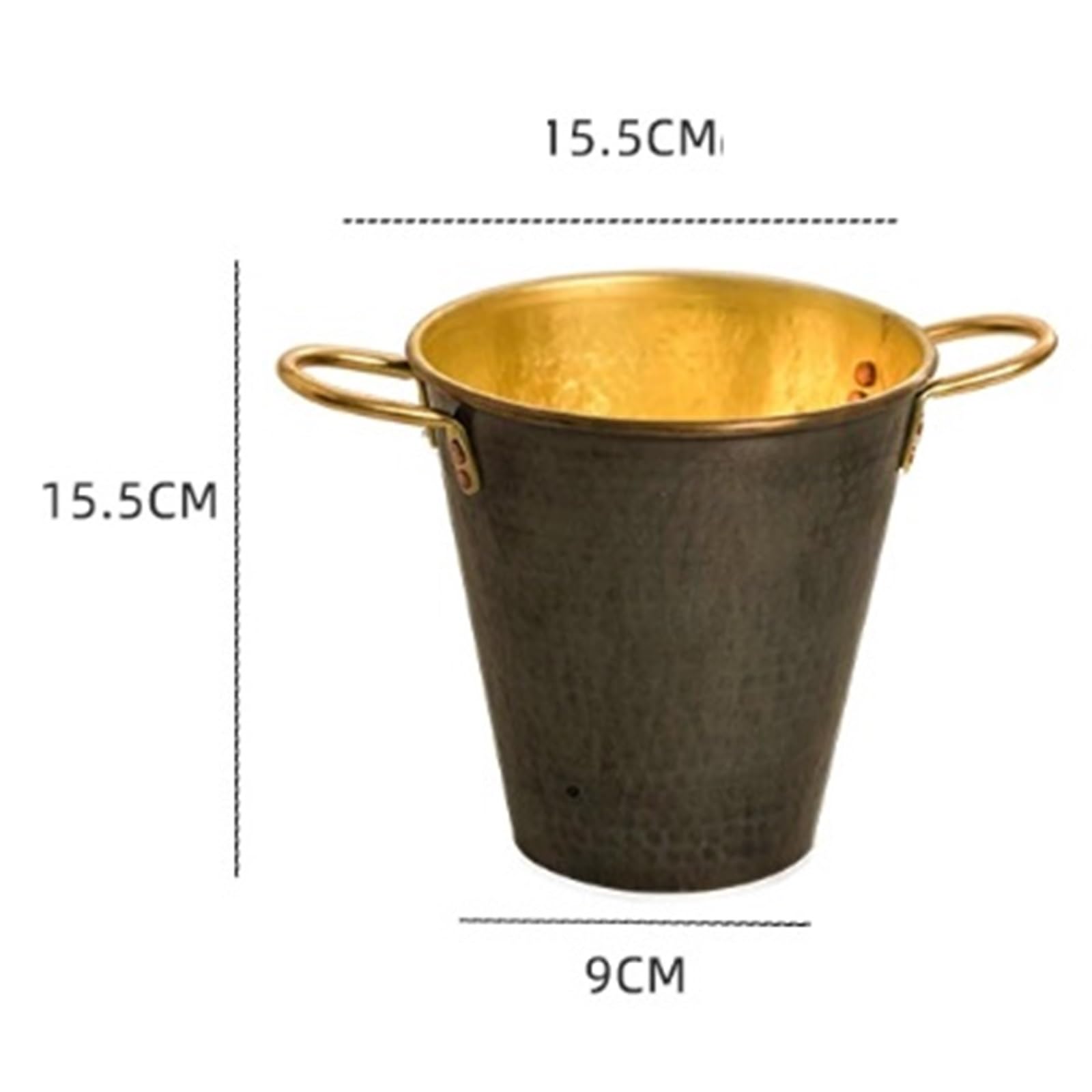 DengxiaoqingOZ Cubo de champán Cubitera de latón for Fiestas for Mantener Las Bebidas frías Cubo/Enfriador de Bebidas(Pequeño)