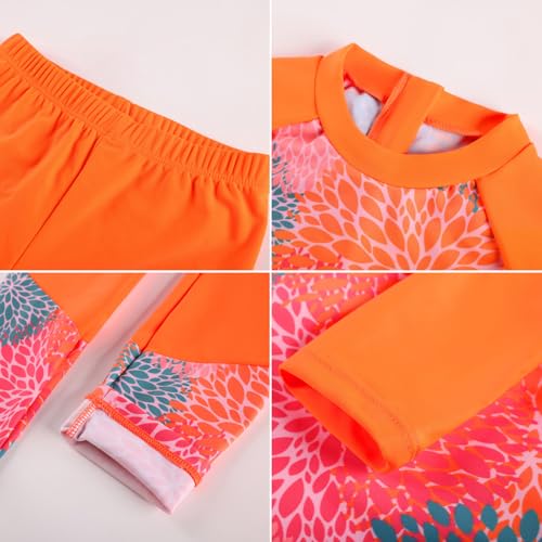 Image of GRACE KARIN Girls Long Sleeve Swimsuit Mermaid Bathing Suit Rash Guard Swimwear 4 Piece Size 5-12