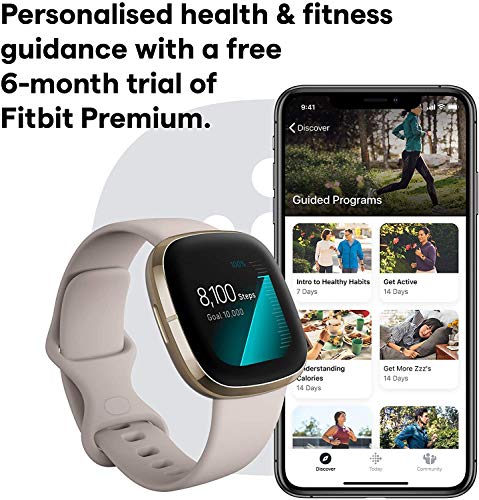 Fitbit - Sense Advanced Health Smartwatch - Soft Gold (Renewed) #TOP6