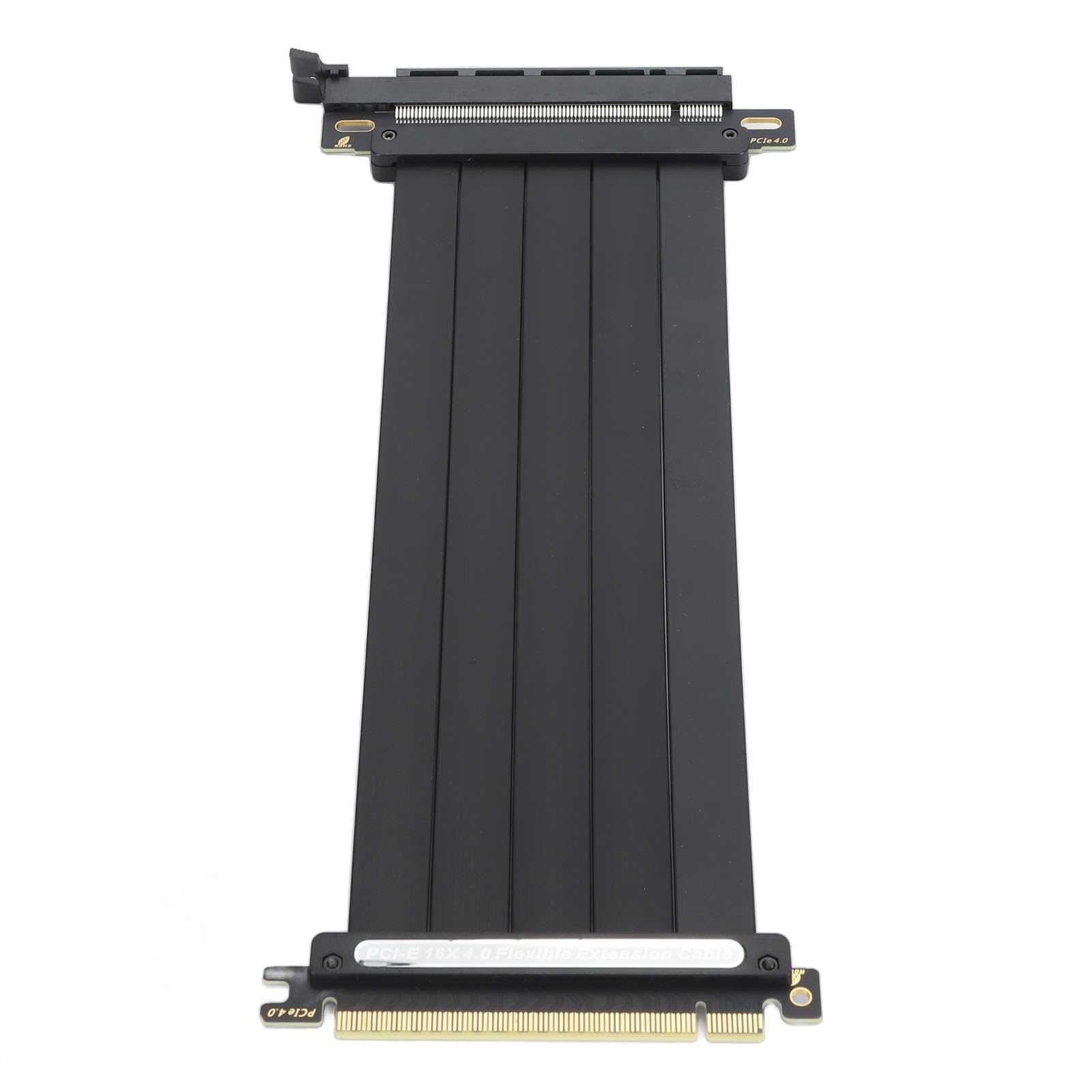 Pongnas Cavo Prolunga PCIe 4.0 X16, Cavo Riser GPU 180 Gradi 64GBS Cavo Placcato Argento EMI Schermato Plug and Play Design Segmentato per Chipset Z690 (300 mm)