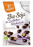 Landgarten Bio Schoko-Soja Snack Zartbitter | Proteinreicher Schoko Snack für unterwegs | 55 g (1er Pack)