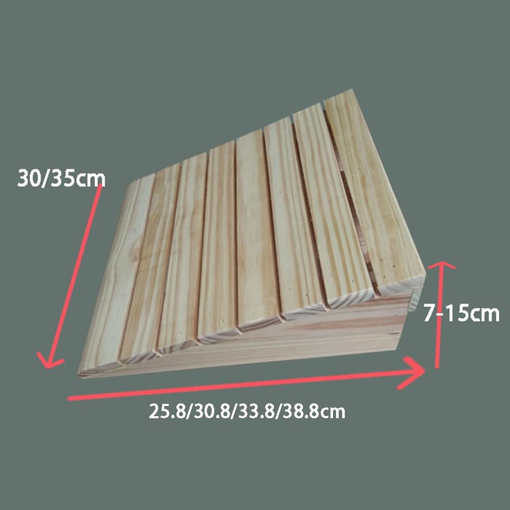 TOCTUS OUKEJNM - Rampa de acceso para silla de ruedas, rampa de acceso de madera antideslizante para entrada, entrada, cobertizo, garaje, rampa de transición de 7 a 15 cm de elevación (35 x 38,8 x 15