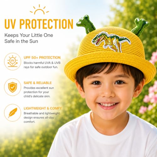 Image of VRITRAZ Baby Boy's and Girl's Kids Children Cute Printed Cartoon Gift Summer Fancy Dress Straw Fasion Hat Cap 1
