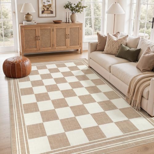 Image of cotiled Boho 5x7 Area Rugs for Living Room: Soft Moroccan Washable Rug