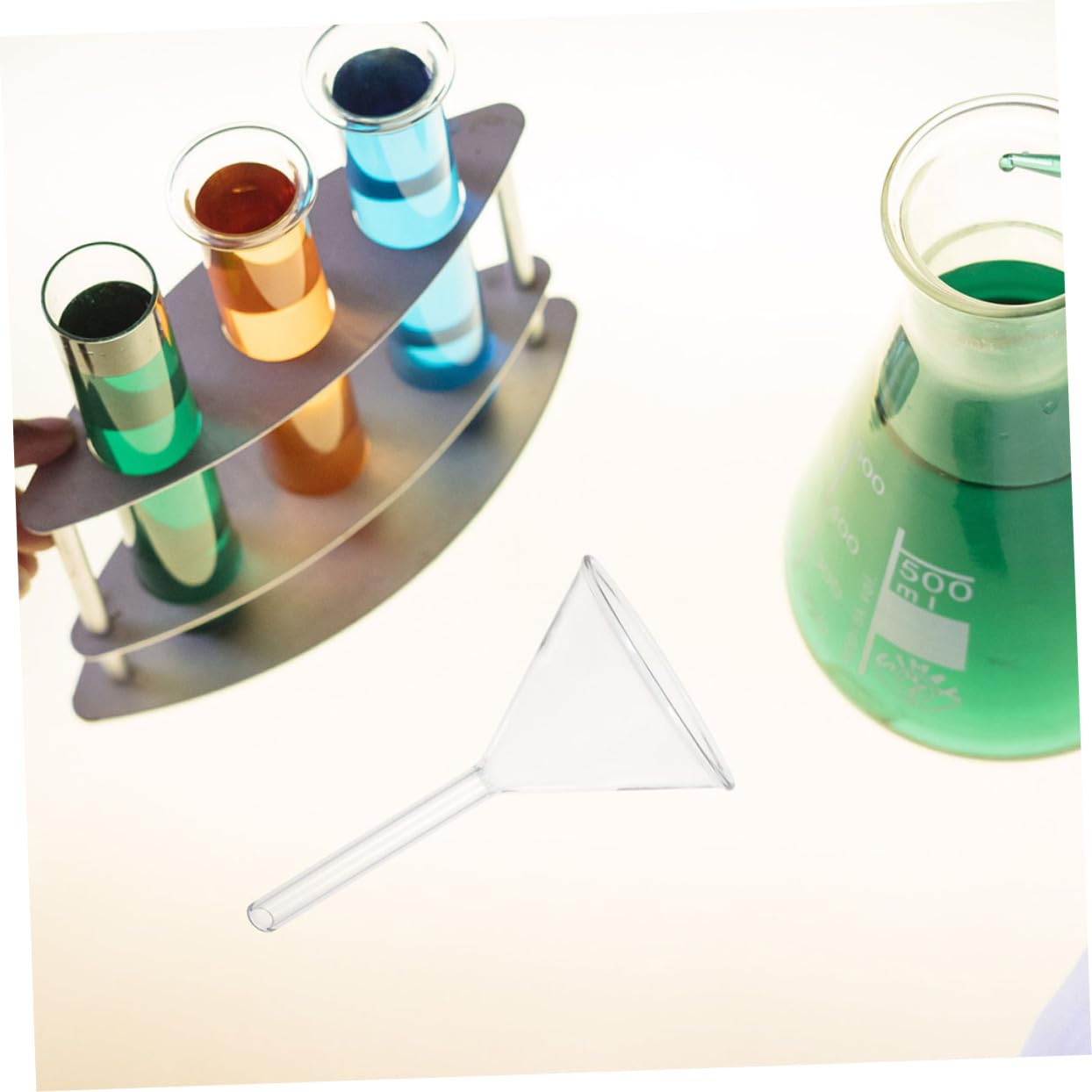 3pcs Glass Filter Funnel Scientific Laboratory Triangular Glass Funnels Thermal Shock Resistant for Precise Liquid Pouring and Filtering