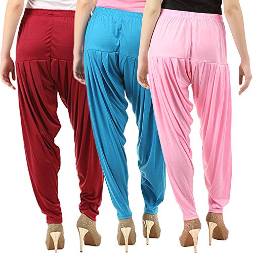 Image of Buy That Trendz Patiala Salwar for Women Relaxed Fit Viscose Patiyala Salwar Harem Bottom Pants