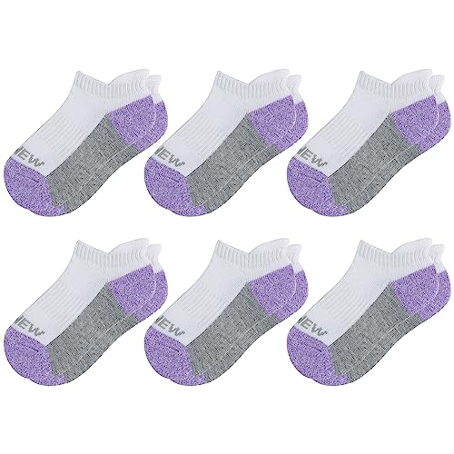 Sunew Baby and Toddler Socks, Boys Girls Cushioned Athletic Ankle/Low Cut Socks 6-Pair