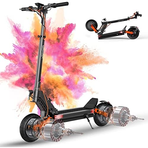JOYOR S8-S E Scooter mit Zwei Motoren, 48V26Ah Elektroroller Fährt 75-90 Km, Mit Doppeltem Hydraulischem Bremssystem Und Doppelter Stoßdämpfung, Faltbarer E Roller Mit 10" geländereifen