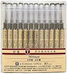 Stylo d'encre Gel Style japonais Stylos de roller à encre liquide séchage rapide 0.35mm Ultra Pen de fabricant de points de balle de pointe Premium pour la papeterie de bureau,12 Pcs/Set, noir