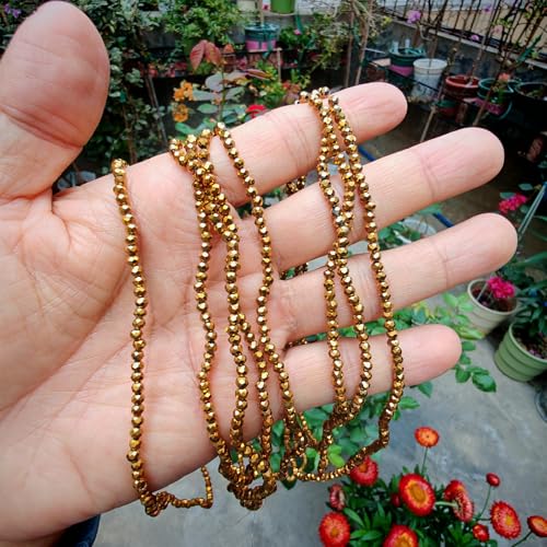 Image of 2mm Rondelle Glass Beads for Jewelry Making, Faceted Briolette Crytal Spacer Beads for Bracelet Necklace Earring, Gold 1200pcs