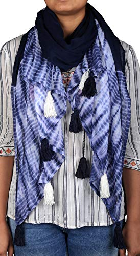 RAJRANG Cotton Scarf Shibori Japanese Printed for Women Head Neck Fashion Scarves4