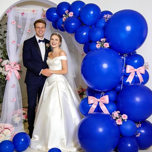 Image of 32Pcs Dark Blue Big Balloons 18 Inch, Round Large Latex Party Balloons for Birthday Wedding Decorations.(Dark Blue)