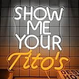 Show Me Your Titos Neon Sign merchandise Vodka Neon Led Sign Bar Neon Sign for Man Cave Dimmable Neon Light Up Sign for Beer Bar Pub Business Club Party Bistro Garage Gift