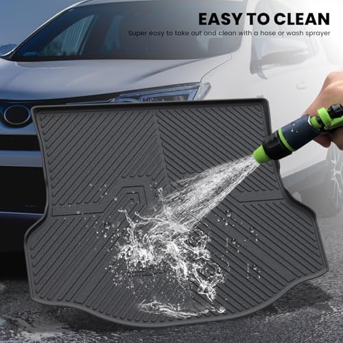 Image of LASFIT Cargo Trunk Mat for Toyota RAV4 2013-2018 (Include Hybrid) | 100% TPE All Weather Custom Fit Waterproof RAV 4 Cargo Liner Automotive Accessories, Lifespan 5 Years+, Black