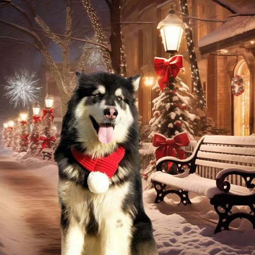 Christmas-Santa-Scarf-for-Small-to-Large-DogPet-Holiday-Party-Costume-Dog-Accessories-XL-Red Christmas Santa Scarf for Small to Large DogPet Holiday Party Costume Dog Accessories XL Red