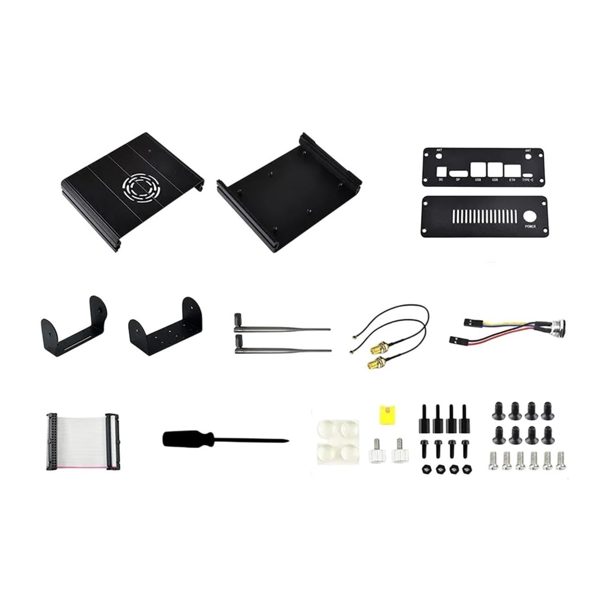 Dedicated Chassis for Jetson Orin, Aluminum Alloy Material Built-Camera Mount Bracket High-Efficiency Heat Dissipation Case