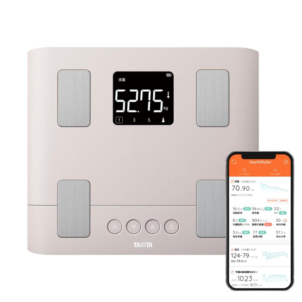 Amazon | タニタ 体重計 体組成計 スマホ連動 50g単位 バックライト BC 