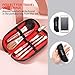 Protable Mini Makeup Brushes Set with Travel Case,5PCS Cosmetic Brushes Kit(Natural and Synthetic Hair)-Includes Foundation-Contouring-Blending-Blush And Eyeshadow Brushes(Travel Size) Red