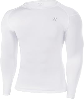 Kompressionsshirt Herren Langarm, UPF 50+ UV-Schutz Funktionsshirt Atmungsaktiv Laufshirt Sportshirt Männer Fitnessshirt für Laufen Jogging Training Gym