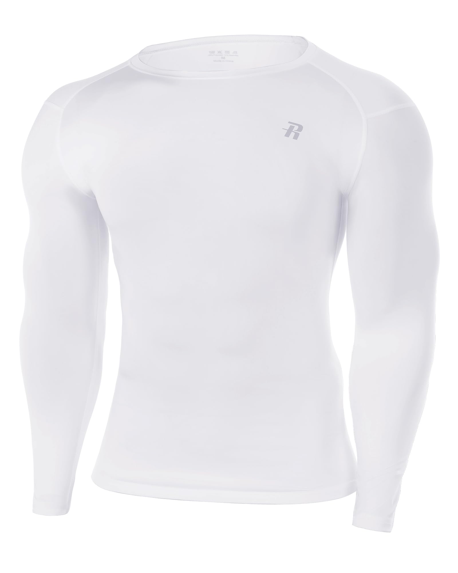 Runhit Kompressionsshirt Herren Langarm, UPF 50+ UV-Schutz Funktionsshirt Atmungsaktiv Laufshirt Sportshirt Männer Fitnessshirt für Laufen Jogging Training Gym