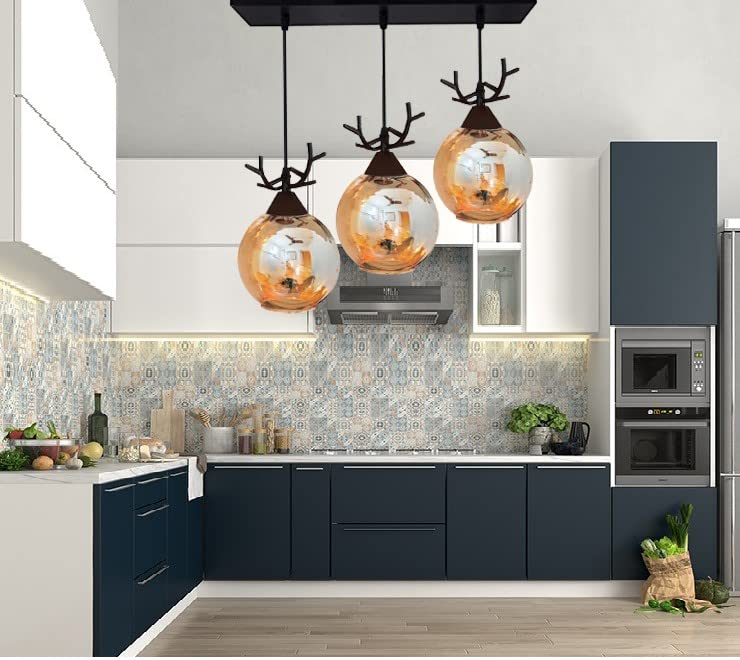 BrightLyt Lustre Glass Hanging Lights for Living Room/Kitchen Counter, Hanging Lamp for Home Decoration, Ceiling Light for Hall/Restaurant and Cafe (Linear)-image-36